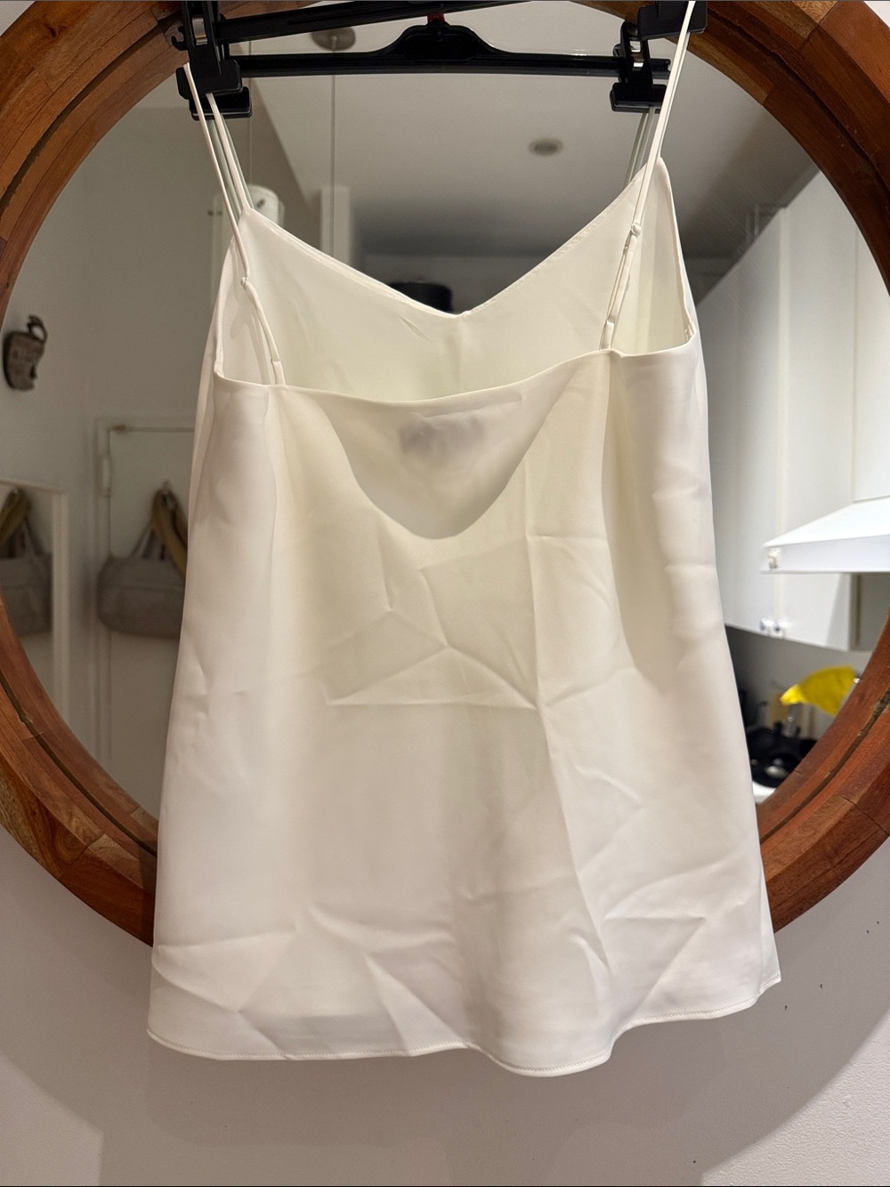 Club Monaco Cream Satin Spaghetti Strap Camisole - Picture 2 of 4